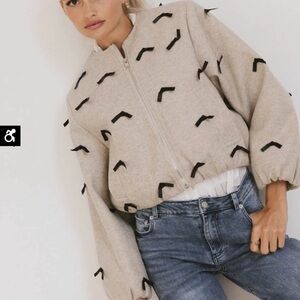Leona Mini Bows Bomber Jacket